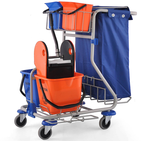 multi purpose janitor cart extra storage